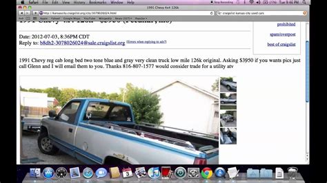 craigslist Cars & Trucks - By Owner "chevy truck" for sale in Kansas City, MO. see also. SUVs for sale ... Kansas city kansas CHEVROLET SILVERADO. $13,500. GLADSTONE MO 1994 Chevy K3500 (Cheyenne) $5,000. Belton 2004 4x4 Chevy Silverado. $4,800. Sedalia 97 Chevrolet Silverado 1500 ...